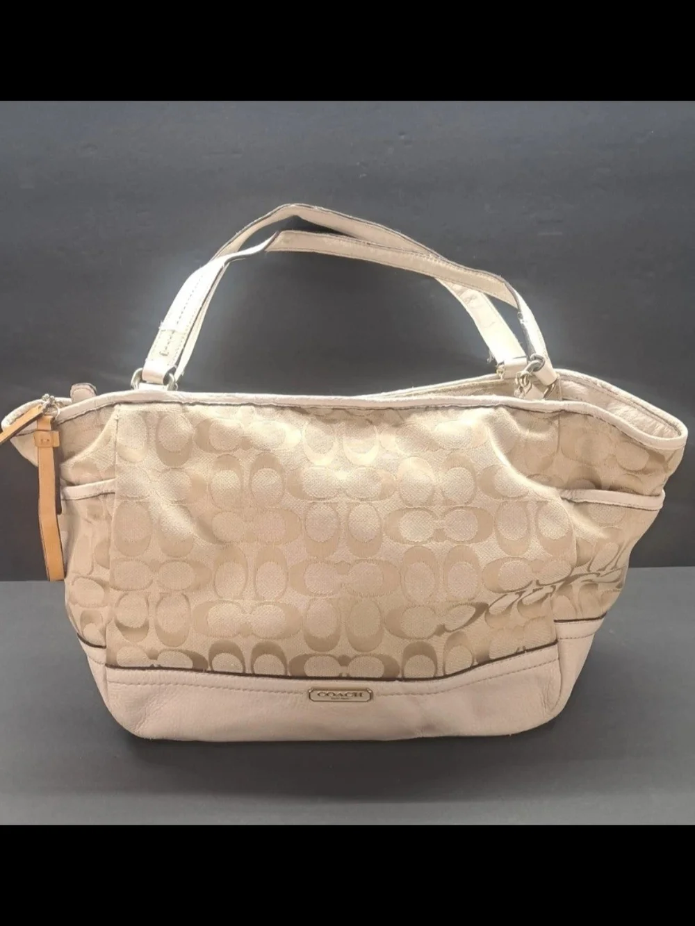 Coach Park Signature Carrie Tote Purse Handbag
